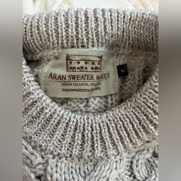 Aran Sweater Market Cable Knit Wool Sweater - Picture 5 of 8